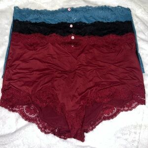 Victoria’s Secret Lace-Trim High-Waist Boy Shorts